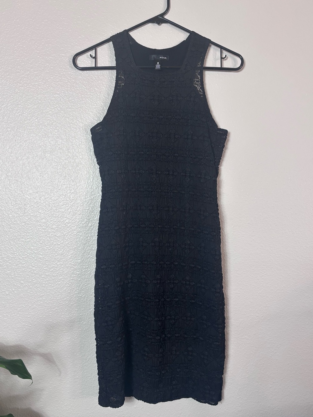 Aqua Black Lace Midi Dress